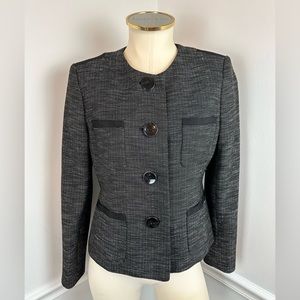 JONES STUDIO SEPARATES Black Business Suit Blazer Jacket Button Front | Size 4